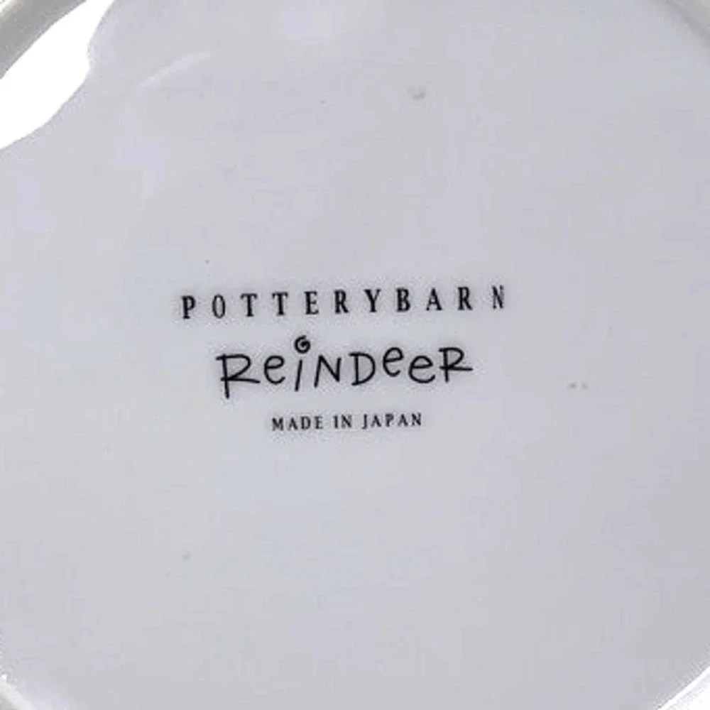 Pottery Barn DANCER REINDEER Dessert Salad Plate 8.5